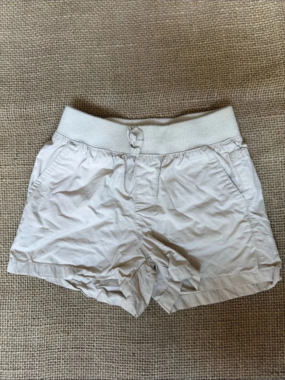 The Children's Place Cream Elastic Waist Shorts